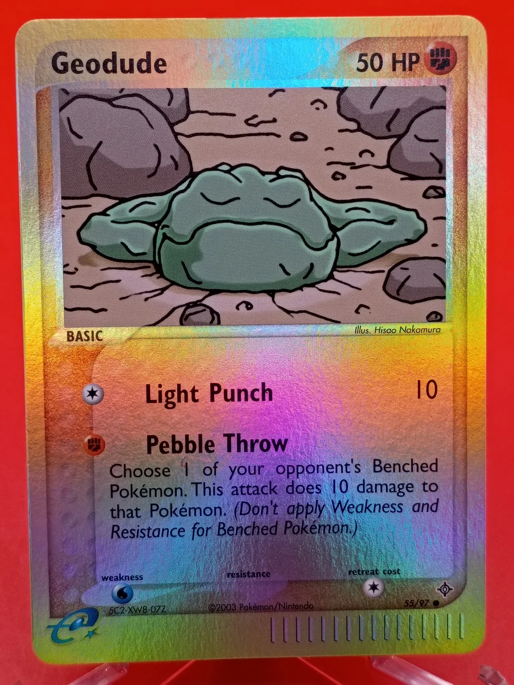 Geodude 55/97 EX Dragon e-Reader Series Reverse Holo Near Mint Pokémon TCG
